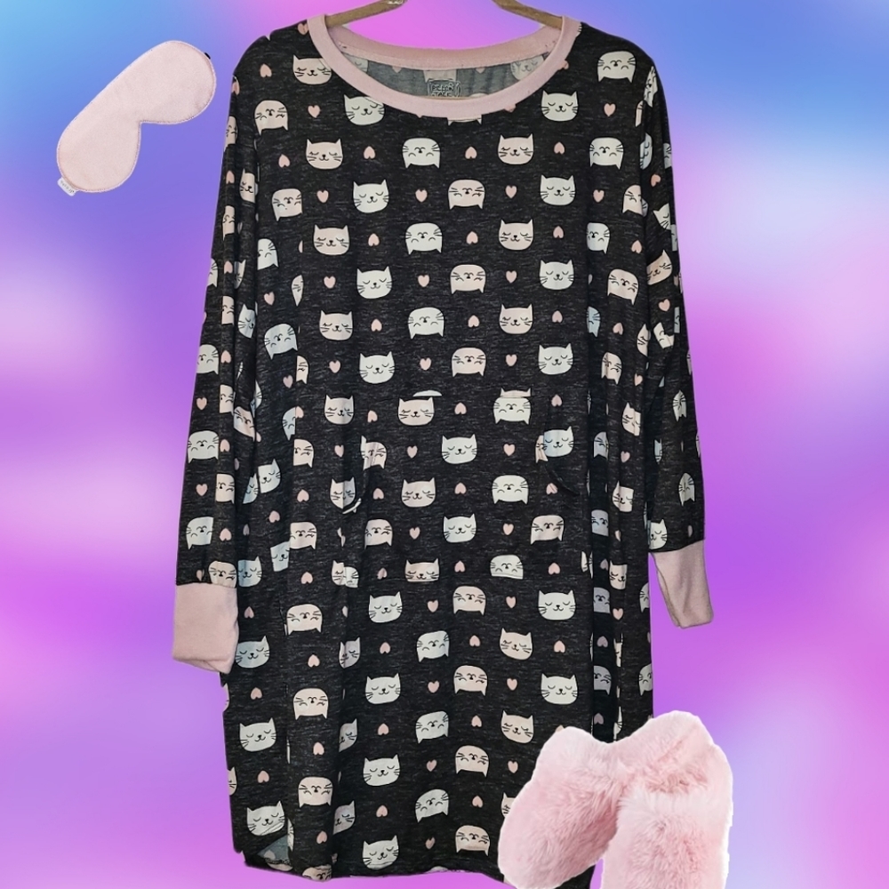 Pillow Talk Cat Night Gown